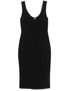 Genny трикотажное платье миди, черный