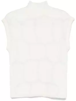 Genny трикотажный топ с короткими рукавами, нейтральный цвет