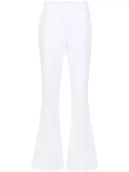 Genny твиловые расклешенные брюки, белый