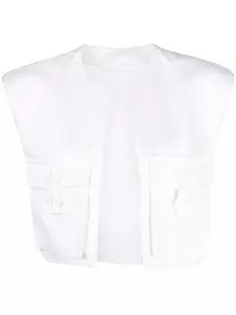 Genny укороченный жилет, белый