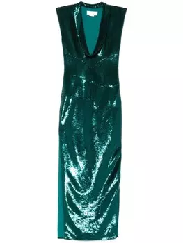 Genny вечернее платье с пайетками, зеленый