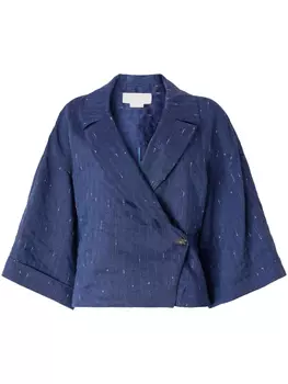 Genny жакет в тонкую полоску, синий