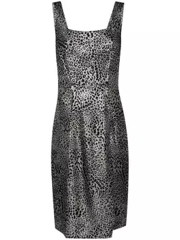 Genny жаккардовое платье миди, серебристый