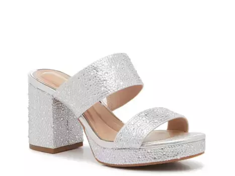 Geno Platform Сандалии Kelly & Katie, Silver Metallic