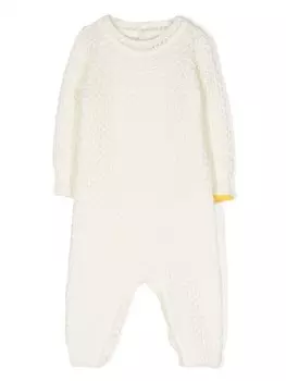 Gensami kids ромпер с контрастной отделкой, белый