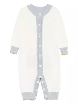 Gensami kids ромпер с контрастной отделкой, белый