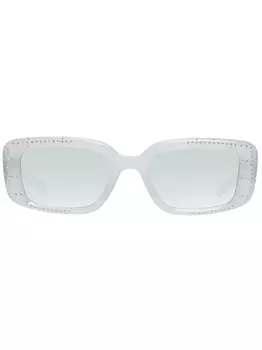 Gentle Monster декорированные солнцезащитные очки в квадратной оправе, белый