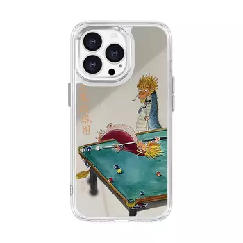 Гены будущего Чехол для телефона Future Genes, Mirror-Silver-plated 0-583505 Two Dragons Playing with Pearl