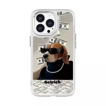 Гены будущего Чехол для телефона Future Genes, Mirror-Silver-plated 0-583505 Creative Banknote Dog