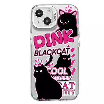 Гены будущего Чехол для телефона Future Genes, IMD - Cool Black - 583505 Pink Black Cat