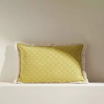 Гео прямоугольная декоративная подушка El Corte Ingls, горчица