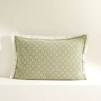 Гео прямоугольная декоративная подушка El Corte Ingls, зеленый