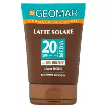Geomar Sunscreen SPF 20 Media с био-алоэ и кокосовой водой — дорожный размер, 100 мл