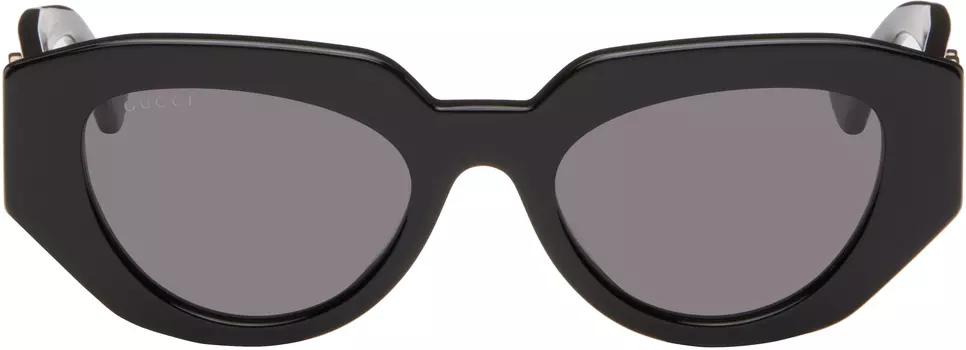 Геометрические солнцезащитные очки Gucci, черный