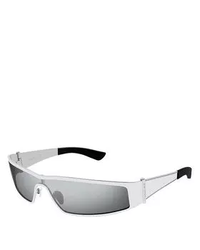 Геометрические солнцезащитные очки Y2K, 99 мм McQueen, серебряный