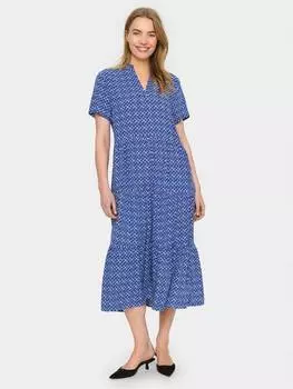 Геометрическое многоуровневое платье eda Saint Tropez, синий/разноцветный