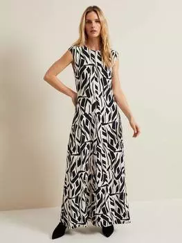 Геометрическое платье макси от кристи Phase Eight, черный/разноцветный