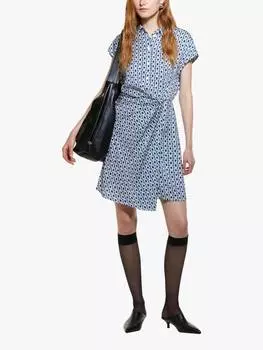 Геометрическое платье-рубашка SISLEY, синий