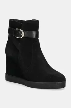 Geox D ELIDEA WEDGE замшевые ботильоны, черный