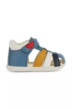 Geox Детские кожаные сандалии SANDAL MACCHIA, мультиколор
