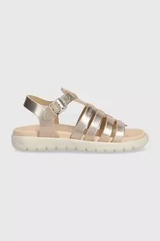 Geox Детские кожаные сандалии SANDAL SOLEIMA, золотой