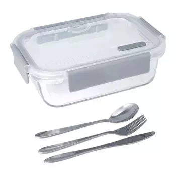 Герметик со столовыми приборами Daily A Day In The Life El Corte Ingls, стекло