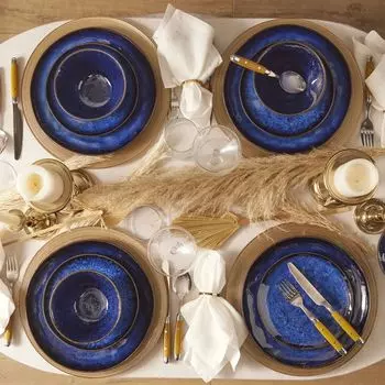 Гермия, 153.03.08.3281, сервиз обеденный (18 предметов), серебро, 27 х 27 см Hermia Concept