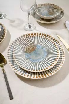 Гермия, GBSATN24Y4R16463, сервиз обеденный (24 предмета), 100 % ФАРФОР, 25 х 25 см Hermia Concept