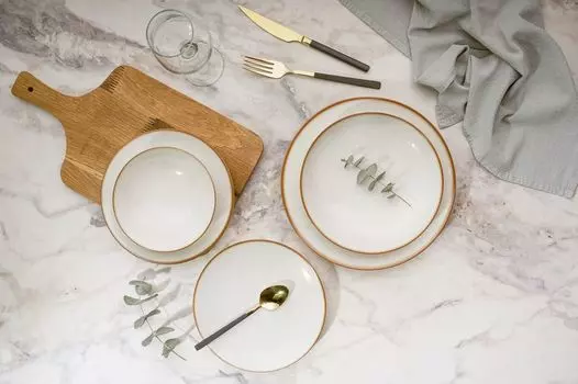 Гермия, GBSATN24Y4R31659, сервиз обеденный (24 предмета), 100 % ФАРФОР, 25 х 25 см Hermia Concept