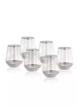 Гермия, GLM0051, набор стаканов (6 шт), серебро, 9 х 9 см Hermia Concept
