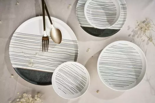 Гермия, JOY24DJYT-4, сервиз обеденный (24 предмета), 100% ФАРФОР, 26 х 26 см Hermia Concept