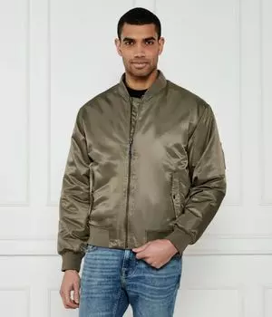 Герой атласной куртки-бомбера Regular fit Calvin Klein Jeans, хаки