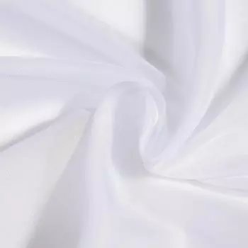 Gerster Store Marina с присборенной лентой, переменная Ш = 450 x В = 245 смВуаль с полупрозрачным эффектом, однотонная белая, белый