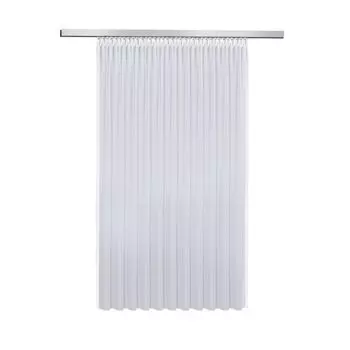 Gerster Store Marina с присборенной лентой, переменная Ш = 450 x В = 175 смВуаль с полупрозрачным эффектом, однотонная белая, белый