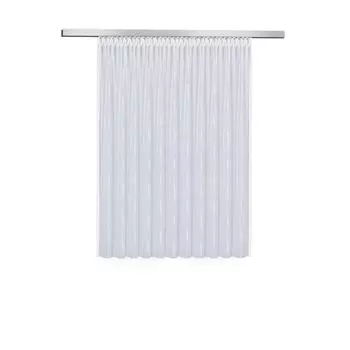 Gerster Store Vera с присборенной лентой, переменная Ш = 600 x В = 150 смПрозрачная вуаль Uni бежевого цвета, бежевый