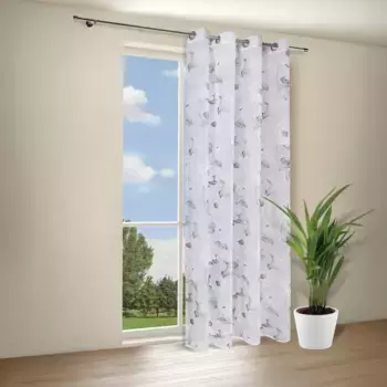 Герстерская штора «Елка», (1 шт.), штора на люверсах для самообслуживания «Елка» Gerster, белый/серый/розовый