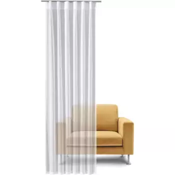 Герстерская штора «Наиля», (1 шт), готовая штора с волнистой лентой Gerster, цвет offwhite