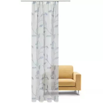 Герстерская штора «Орсина», (1 шт.), готовая штора - линия Nature Gerster, синий/белый