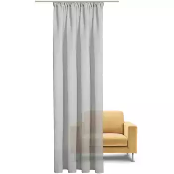 Герстерская штора «Сенья», (1 шт.), готовый гардинный блок - линия Nature Gerster, цвет hellgrau