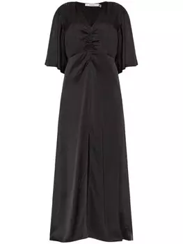 Gestuz длинное платье с v-образным вырезом, черный