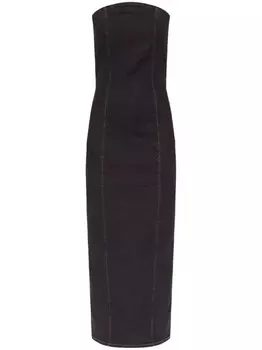 Gestuz джинсовое платье без бретелек, черный