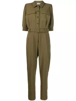 Gestuz комбинезон с поясом, зеленый
