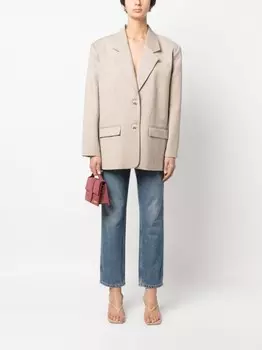 Gestuz однобортный блейзер, нейтральный цвет