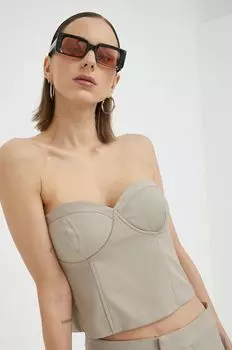 Гестуз топ Gestuz, бежевый
