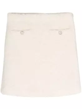 Gestuz юбка мини Yalanagz из букле, нейтральный цвет