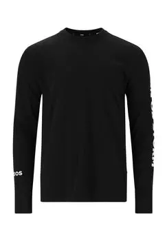 Гетьманская рубашка с длинными рукавами из дышащего материала SOS, черный