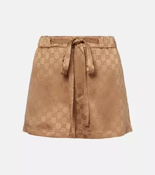 GG атласные шорты Gucci, Rame/Mix