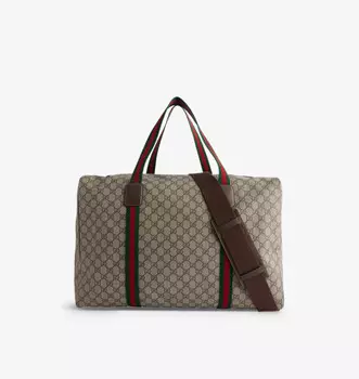 Gg- большая дорожная сумка из пропитанного холста с монограммой Gucci, мультиколор