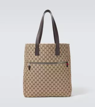 GG Canvas Большая сумка-шопер Gucci, B.Eebony/Cocoa/Vrv