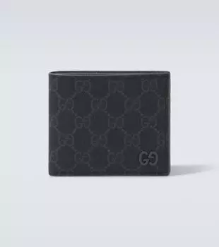 GG Canvas кошелек-книжка Gucci, Black/Steel/Steel